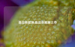 晶品新能源,晶品新能源上市