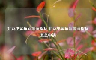 北京小客车新能源指标,北京小客车新能源指标怎么申请