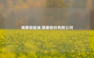 瑞康新能源,瑞康股份有限公司