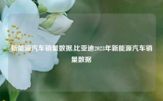 新能源汽车销量数据,比亚迪2023年新能源汽车销量数据