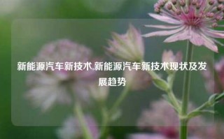 新能源汽车新技术,新能源汽车新技术现状及发展趋势