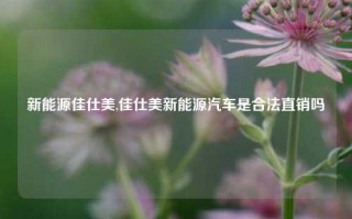 新能源佳仕美,佳仕美新能源汽车是合法直销吗