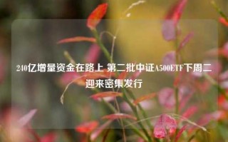 240亿增量资金在路上 第二批中证A500ETF下周二迎来密集发行