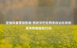 受强风暴警报影响 西班牙巴伦西亚自治区政府宣布限制居民行动