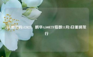 认准代码512023，鹏华A500ETF指数11月5日重磅发行