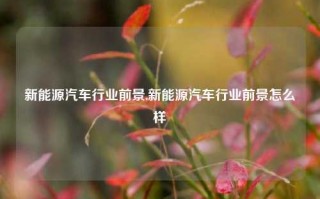 新能源汽车行业前景,新能源汽车行业前景怎么样