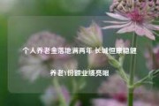 个人养老金落地满两年 长城恒康稳健养老Y份额业绩亮眼