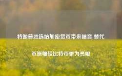 特朗普胜选给加密货币带来福音 替代币涨幅较比特币更为亮眼