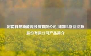 河南科隆新能源股份有限公司,河南科隆新能源股份有限公司产品简介