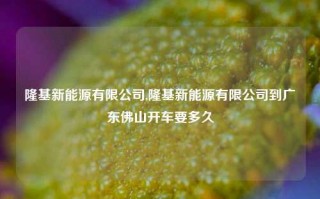 隆基新能源有限公司,隆基新能源有限公司到广东佛山开车要多久