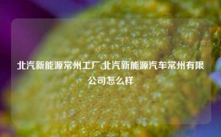 北汽新能源常州工厂,北汽新能源汽车常州有限公司怎么样