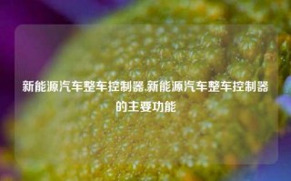 新能源汽车整车控制器,新能源汽车整车控制器的主要功能