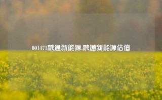 001471融通新能源,融通新能源估值