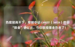 热度居高不下，摩根中证A500ETF（560530）昨日“吸金”逾亿元，今日联接基金也来了！