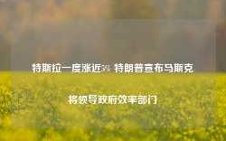 特斯拉一度涨近5% 特朗普宣布马斯克将领导政府效率部门