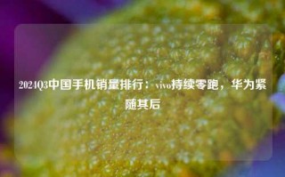 2024Q3中国手机销量排行：vivo持续零跑，华为紧随其后