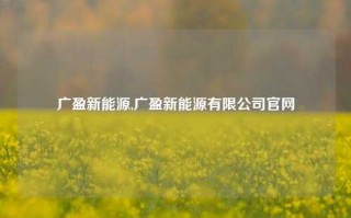 广盈新能源,广盈新能源有限公司官网