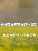 10月社会消费品零售总额同比增长4.8%，比上月加快1.6个百分点