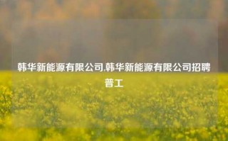 韩华新能源有限公司,韩华新能源有限公司招聘普工