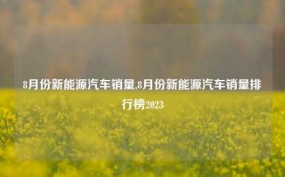 8月份新能源汽车销量,8月份新能源汽车销量排行榜2023