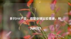 多只FOF产品，调整业绩比较基准，所为何因？