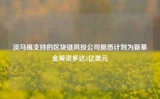 淡马锡支持的区块链风投公司据悉计划为新基金筹资多达1亿美元