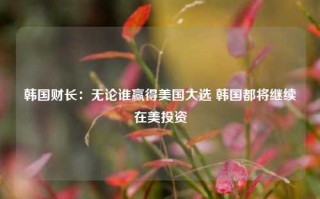 韩国财长：无论谁赢得美国大选 韩国都将继续在美投资