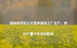 浦项制铁因火灾暂停浦项工厂生产，预计产量不会受到影响