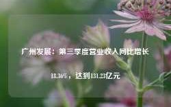 广州发展：第三季度营业收入同比增长18.36%，达到131.23亿元