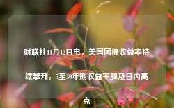 财联社11月12日电，美国国债收益率持续攀升，5至30年期收益率触及日内高点