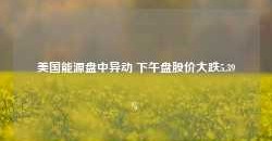 美国能源盘中异动 下午盘股价大跌5.39%