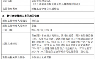 建信基金新任莫红为副总裁 曾任中国建设银行资产保全部负责人