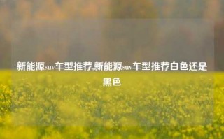 新能源suv车型推荐,新能源suv车型推荐白色还是黑色