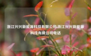 浙江兴兴新能源科技有限公司,浙江兴兴新能源科技有限公司电话