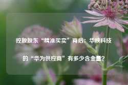 控股股东“精准买卖”背后：华映科技的“华为供应商”有多少含金量？-第1张图片-新能源