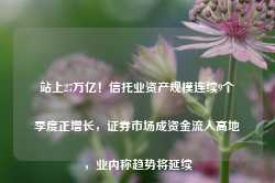 站上27万亿！信托业资产规模连续9个季度正增长，证券市场成资金流入高地，业内称趋势将延续-第1张图片-新能源