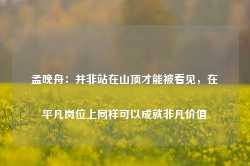 孟晚舟：并非站在山顶才能被看见，在平凡岗位上同样可以成就非凡价值-第1张图片-新能源